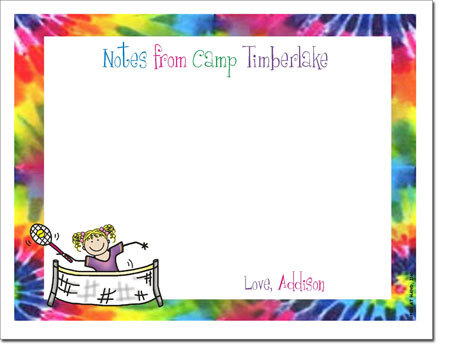 Pen At Hand Stick Figures - Camp Postcards (Tie-Dye - Full Color)