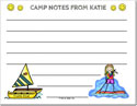 Pen At Hand Stick Figures - Camp Postcards (Paddle Boarding (Girl) - Full Color)