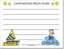 Pen At Hand Stick Figures - Camp Postcards (Paddle Boarding (Boy) - Full Color)