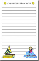 Pen At Hand Stick Figures - Camp Notepads (Paddle Boarding (Girl) - Full Color)