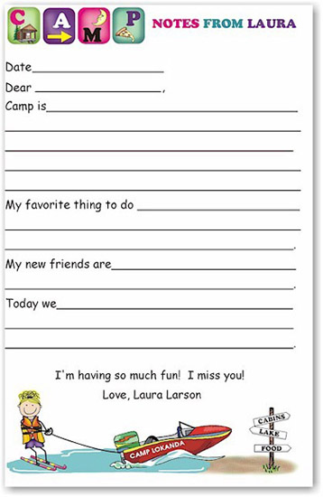 Pen At Hand Stick Figures - Large Full Color Notepads (Waterskier Girl - Fill-in) Pen At Hand Stick Figures - Large Full Color Notepads (Waterskier Girl - Fill-in)