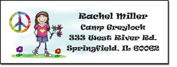 Pen At Hand Stick Figures - Address Label (Camp Peace - Full Color)