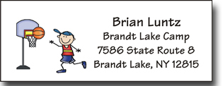 Pen At Hand Stick Figures - Address Label (Label2- Full Color - Tech Bold)