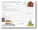 Pen At Hand Stick Figures - Camp Fill-in Postcards (Bunk Boy)