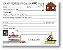 Pen At Hand Stick Figures - Camp Fill-in Postcards (Bunk Girl)