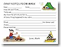 Pen At Hand Stick Figures - Camp Fill-in Postcards (Campfire Boy)