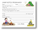 Pen At Hand Stick Figures - Camp Fill-in Postcards (Campfire Girl)