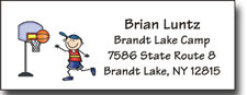 Pen At Hand Stick Figures - Address Label (Label2- Full Color - Tech Bold)