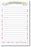 Pen At Hand Stick Figures - Large Full Color Notepads (Color Flower Border)