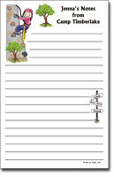 Pen At Hand Stick Figures - Camp Notepads (Climb - Girl - Full Color)