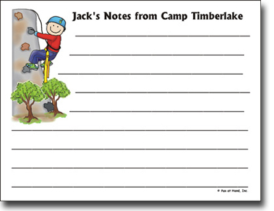 Pen At Hand Stick Figures - Camp Postcards (Climb - Boy - Full Color)