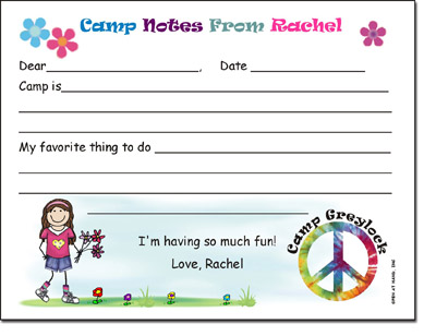 Pen At Hand Stick Figures - Camp Fill-In Postcards (Peace - Fill-In - Full Color)