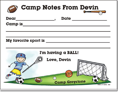 Pen At Hand Stick Figures - Camp Fill-In Postcards (Sport - Fill-In - Full Color)