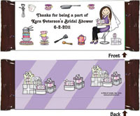 Pen At Hand Stick Figure Candy Wrappers - Bridal Shower 2