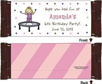 Pen At Hand Stick Figure Candy Wrappers - Gym (Girl)