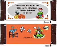Pen At Hand Stick Figure Candy Wrappers - Halloween (Boy)