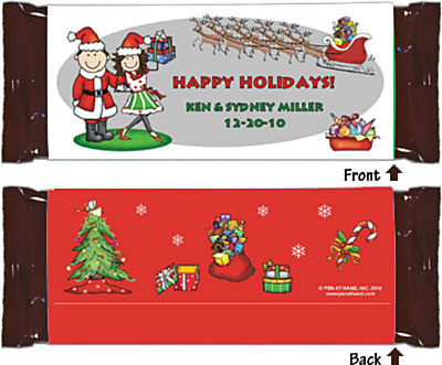 Candy Wrappers by Pen At Hand Stick Figures (Xmas Couple)