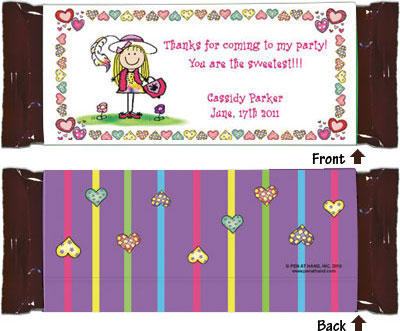 Pen At Hand Stick Figure Candy Wrappers - Create-Your-Own (Girl)