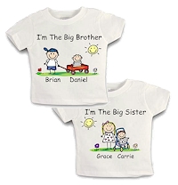 Pen At Hand Stick Figures - Big Brother/Big SisterTee Shirts