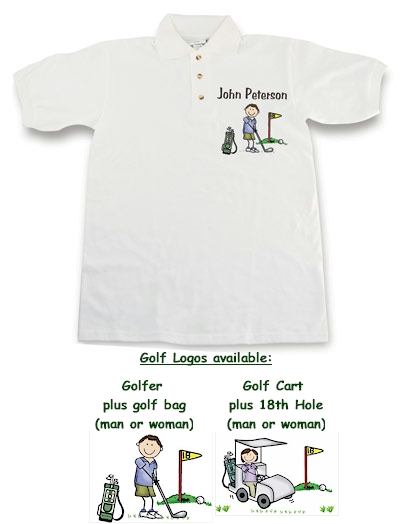 Pen At Hand Stick Figures - Golf Shirt