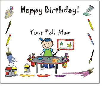 Pen At Hand Stick Figures - Gift Stickers - Art - Boy (Color) Pen At Hand Stick Figures - Gift Stickers - Art - Boy (Color)