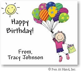 Pen At Hand Stick Figures - Gift Stickers - Balloon Girl (Color) Pen At Hand Stick Figures - Gift Stickers - Balloon Girl (Color)