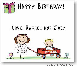 Pen At Hand Stick Figures - Gift Stickers - Wagon (Color) Pen At Hand Stick Figures - Gift Stickers - Wagon (Color)