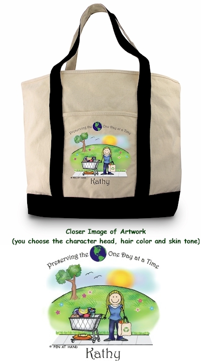 Pen At Hand Stick Figures - Grocery Tote (Grocery Tote 1): More