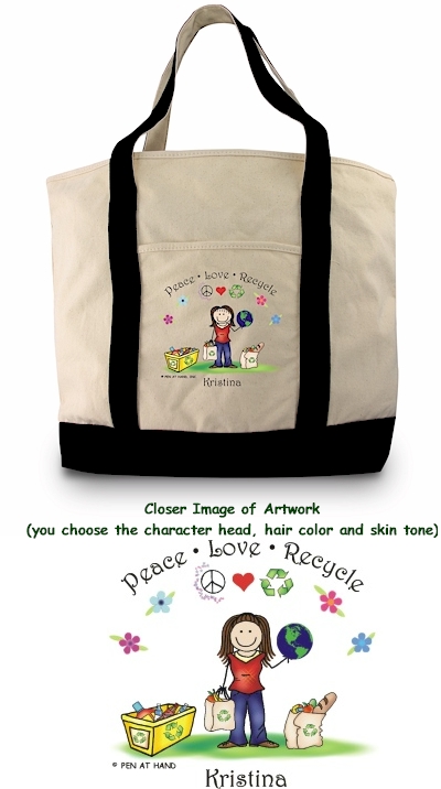 Pen At Hand Stick Figures - Grocery Tote (Grocery Tote 2)