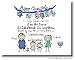 Pen At Hand Stick Figures - Invitations - Chanukah #3 (FC)