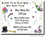 Pen At Hand Stick Figures - Invitations - New Years #2 (Holiday)