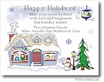 Pen At Hand Stick Figures - Full Color Holiday Cards - Mixed6