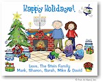 Pen At Hand Stick Figures - Full Color Holiday Cards - Mixed9