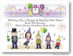 Pen At Hand Stick Figures - Full Color Holiday Cards - NY-3