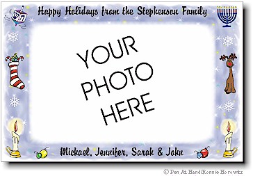 Pen At Hand Stick Figures - Holiday Cards - Photo Mixed Flat1
