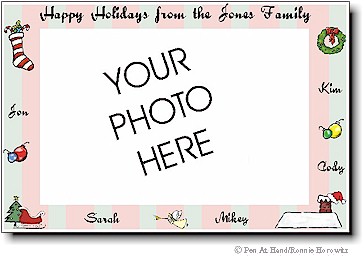 Pen At Hand Stick Figures - Holiday Cards - Photo Xmas Flat1