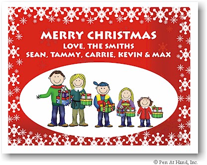 Pen At Hand Stick Figures - Full Color Holiday Cards - Xmas17