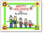 Pen At Hand Stick Figures - Full Color Holiday Cards - Xmas21