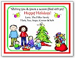 Pen At Hand Stick Figures - Full Color Holiday Cards - Xmas23