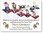 Pen At Hand Stick Figures - Full Color Holiday Cards - Xmas24