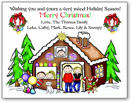 Pen At Hand Stick Figures - Full Color Holiday Cards - Xmas25