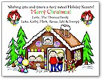 Pen At Hand Stick Figures - Full Color Holiday Cards - Xmas25