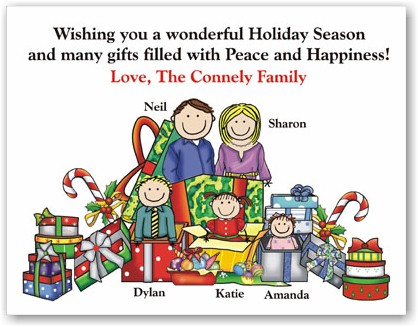 Pen At Hand Stick Figures - Full Color Holiday Cards - Xmas26