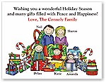 Pen At Hand Stick Figures - Full Color Holiday Cards - Xmas26