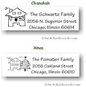 Pen At Hand Stick Figures - Holiday Address Label