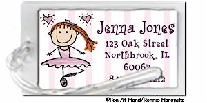 Pen At Hand Stick Figures - Luggage/ID Tags - Ballet