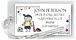 Pen At Hand Stick Figures - Luggage/ID Tags - Create-Your-Own Boy