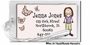 Pen At Hand Stick Figures - Luggage/ID Tags - Butterflies Pen At Hand Stick Figures - Luggage/ID Tags - Butterflies