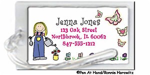 Pen At Hand Stick Figures - Luggage/ID Tags - Gardener Pen At Hand Stick Figures - Luggage/ID Tags - Gardener