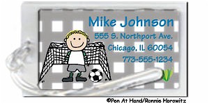 Pen At Hand Stick Figures - Luggage/ID Tags - Soccer Pen At Hand Stick Figures - Luggage/ID Tags - Soccer